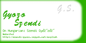 gyozo szendi business card